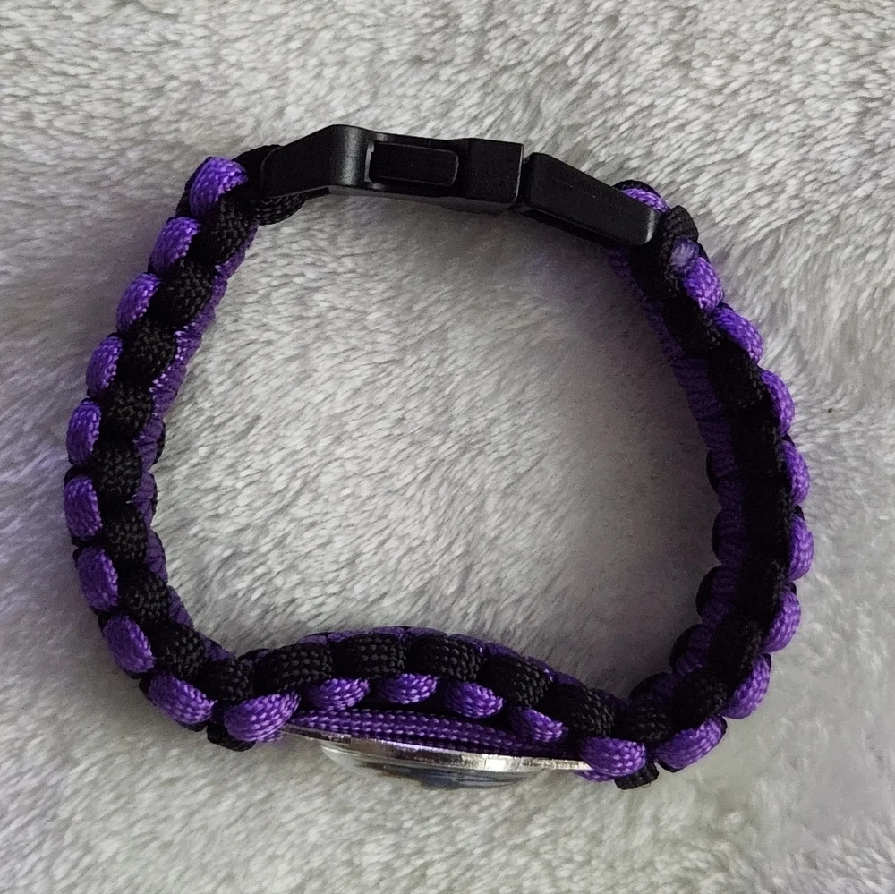 Baltimore Ravens Purple and Black Paracord Bracelet